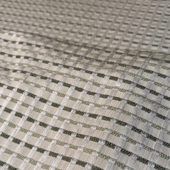 Checkered Upholstery Fabric in Sage Green and White - Picture 2 of 4